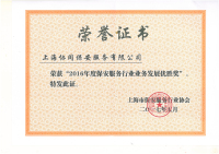 保安服务行业业务发展优胜奖